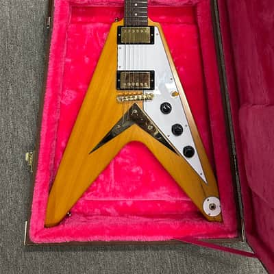 Epiphone 1958 Korina Flying V (2024) - Aged Natural #24764 with Original Hard Case image 7