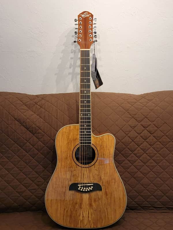 Oscar Schmidt OD312CESM Dreadnought Cutaway Style Mahogany Neck 12-String Acoustic-Electric Guitar image 1