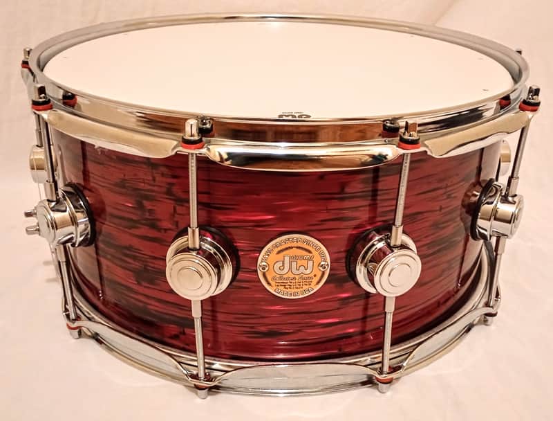 DW MODIFIED SNARE DRUM (C VIDEO) W/ MUFFLER - RED OYSTER WRAP-FREE SHIP TO C-USA! image 1