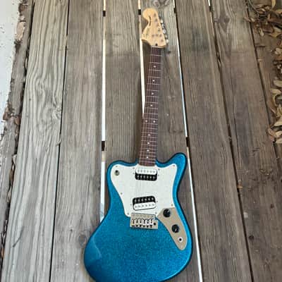 Immagine Squier Paranormal Super-Sonic 2021 - Present - Blue Sparkle electric guitar upgrades - 3