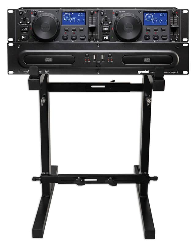 Gemini CDX-2250i DJ Dual Two Deck CD/MP3 Media Player+Adjustable Stand image 1
