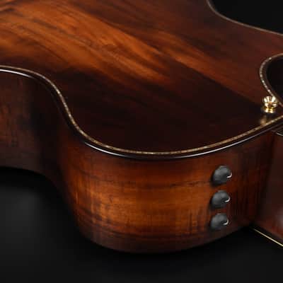 2022 Taylor Builder's Edition K24ce V-Class - Kona Burst | USA All Solid Grand Auditorium Acoustic Guitar Koa Beveled Armrest Cutaway ES-2 Pickup Paua Abalone Purfling | OHSC image 15