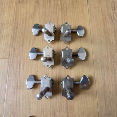 Set of Vintage 1960's Grover Open Back Guitar Tuners w/ Ferrules, Screws! image 5