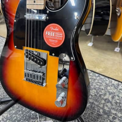 Squier Affinity Telecaster with Maple Fretboard, String Through Body - 3-Tone Sunburst - B Stock image 9