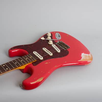 Fender  Custom Shop 61 Stratocaster Relic Solid Body Electric Guitar (2014), ser. #R78076, original brown tolex hard shell case. image 7