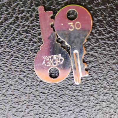 Fender Pair of Vintage 1970's Cheney #30 Fender Guitar/Bass Case Keys Rare Case Candy 1960's image 2