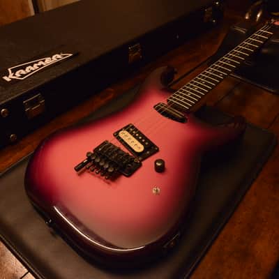 Kramer Japan Purple Burst ESP Custom Shop Original Floyd Rose George Lynch Banana Hockey Headstock image 2