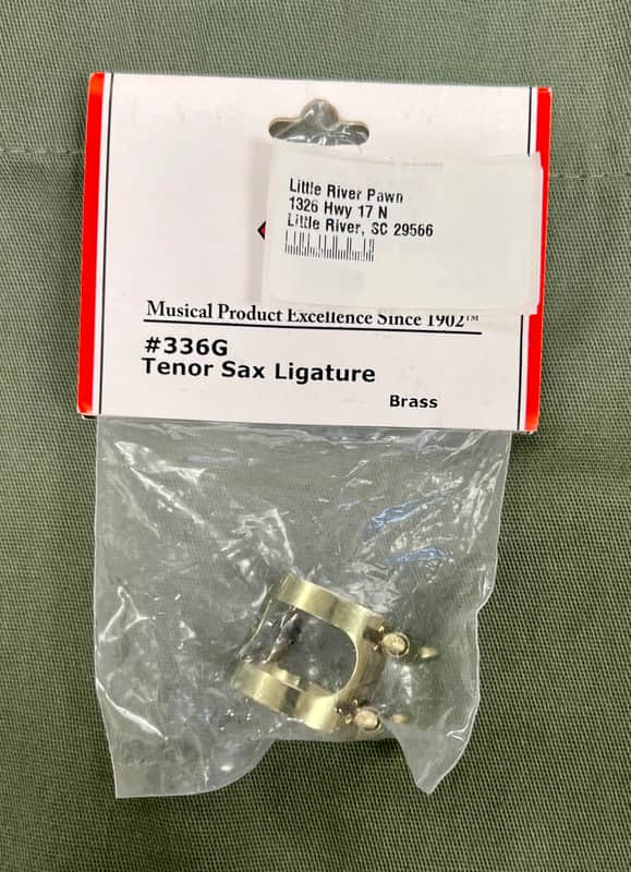 American Plating 336G Tenor Sax Ligature 2010s - Brass-Lacquered image 1