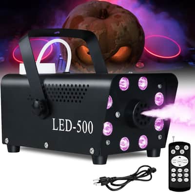 Fog Machine Smoke Halloween Party: Outdoor 13 Colorful 8 Led Lights - 500W 2000Cfm Fog With Wireless Remote Control… image 1