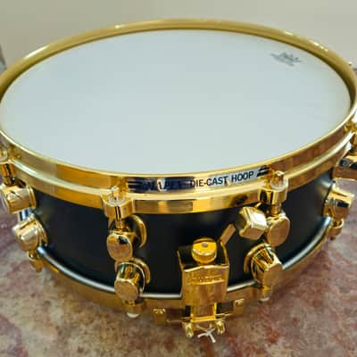 Mapex Black Panther 14" Maple Snare Drum Gold Die-Cast Hoops MINT Rare image 2