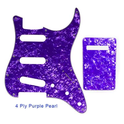 Guitar Pickguard With Back Plate Suit For USA/Mexico Fender Strat Standard SSS ST-3 ply white image 10