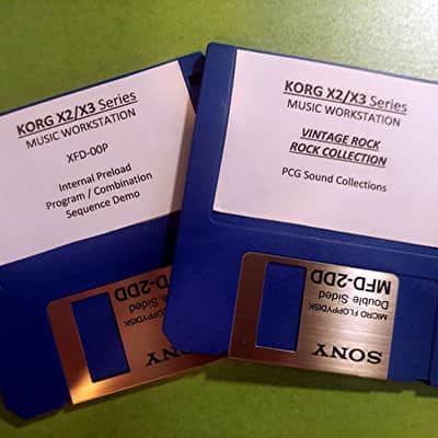 Korg X2 X3 Factory Reset & 2 Bonus Sound Collection  (2 Disks)
