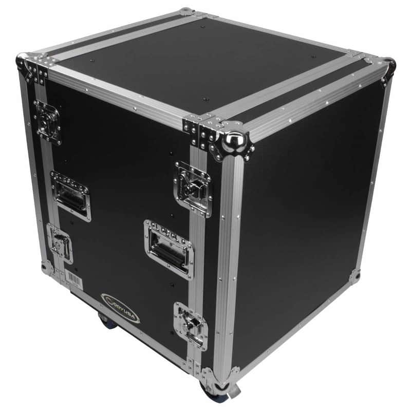 Odyssey FZS12W 12U Shock Mount Rack Flight Case with Wheels image 1