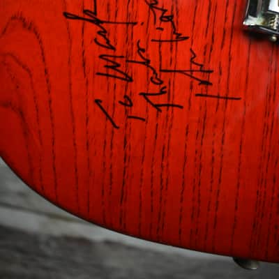 2007 Valley Arts T-Style Trans Red - John Hiatt signed image 3