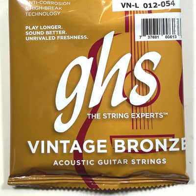 GHS Guitar Strings Acoustic Light 12-54 Vintage Bronze image 1