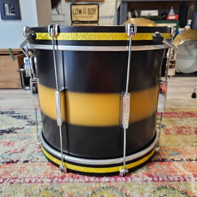 Ludwig Club Date USA 18-14-10" Maple/Poplar 7-ply Shells - Black/Gold Duco image 6