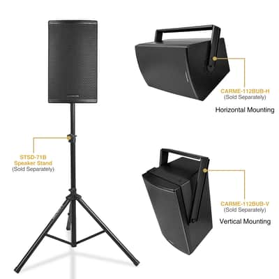CARME-112BG3 | CARME Series 12" 700W 2-Way Professional PA DJ Speaker, Black w/Titanium Driver for Installation, Live Sound, Karaoke, Bar, Church image 7