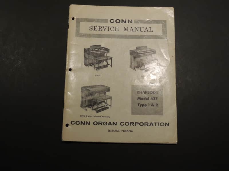 Conn Style 1, Style 2, Rhapsody Model Type 1 & 2 Service Manual [Three Wave Music] image 1