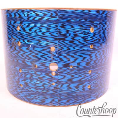 *Slingerland 13x9" Blue Agate Tom Drum Shell Vintage 60s African Mahogany/Maple* imagen 4