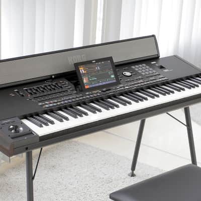 Korg 61-Key Pa5X Professional Arranger Bundle with Adjustable Keyboard Stand, Flip-Top Bench, Closed-Back Headphones, Sustain Pedal, and 1/4 Inch TS Cables (7 Items) image 6