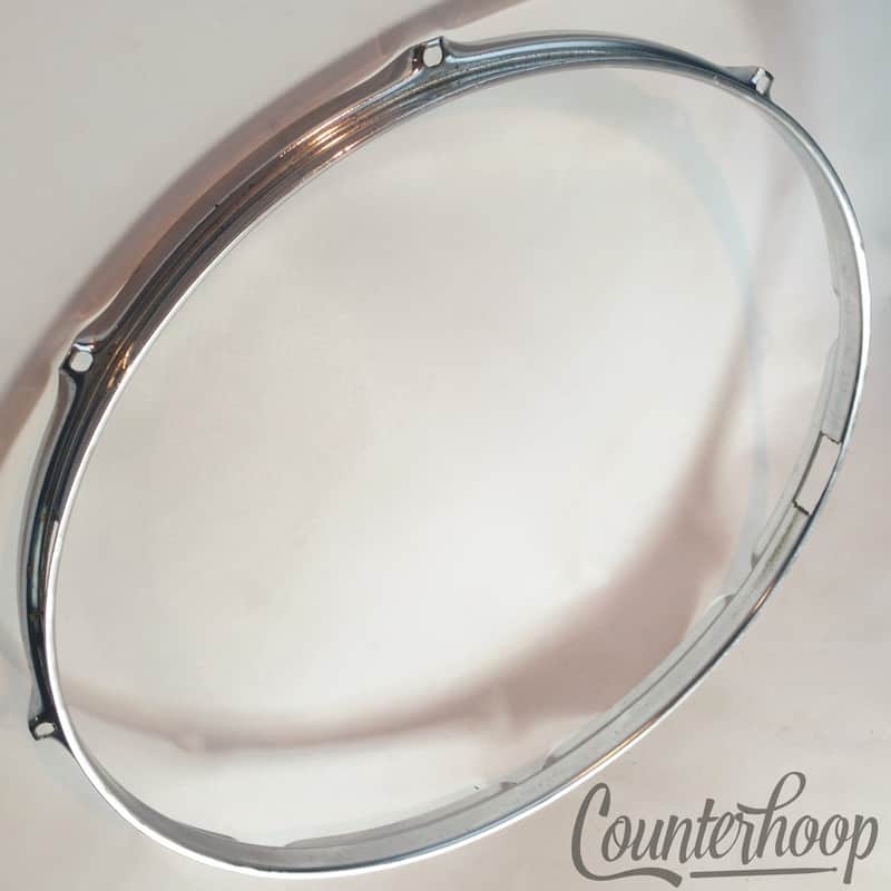*Rogers 16" Marching Snare/Tom Drum Resonant/Batter Rim/Hoop 8-Lug 60s Powertone image 1