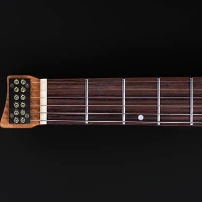 Eart Electric Guitars GW2TP-SE Roasted Mahogany Body Headless Lightweight Guitar,Surf Green image 2