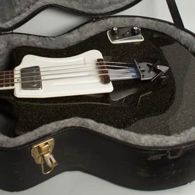 Wandre Roby Basso 63 Semi-Hollow Body Electric Bass Guitar (1963), black tolex hard shell case. image 12