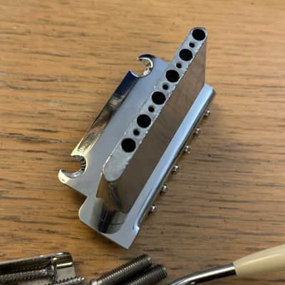 Fender Player II Modified USA Saddles Stratocaster Tremolo Bridge Full Assembly Springs Arm Pivot Screws MIM American Strat image 6