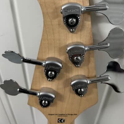 Lakland 55-02 custom black 5 string bass guitar great shape. image 11