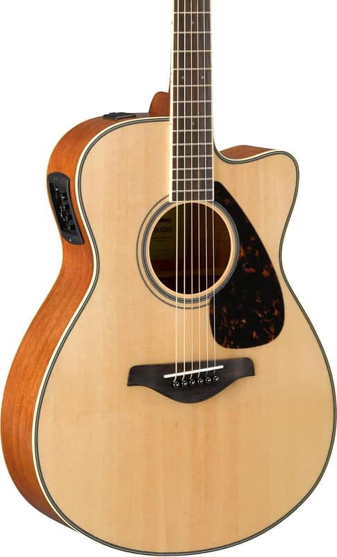 Yamaha FSX820C Grand Concert Acoustic-Electric Guitar, Solid Spruce Top image 1