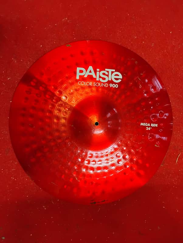 Paiste 24" Color Sound 900 Series Mega Ride Cymbal 2017 - Present - Red image 1