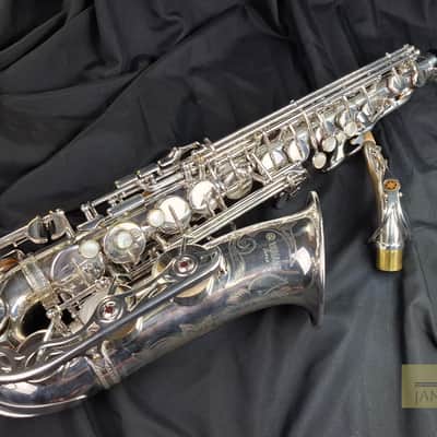 NO TARIFFS - Vintage Yamaha YAS-62S Silver Alto Saxophone Purple Logo image 1