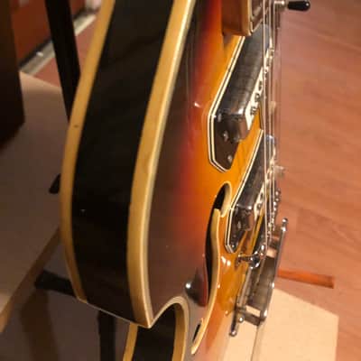 Trump Teisco violin guitar 1960s Sunburst by Tiesco image 17