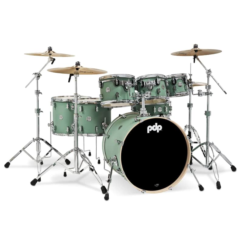PDP Concept Maple Drum Kit 22-8-10-12-14-16+14in - Satin Seafoam image 1