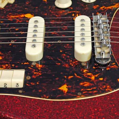 Norma EG-470 Electric Guitar Vintage 1960's Japan Red Sparkle Finish Professionally Set Up! image 8