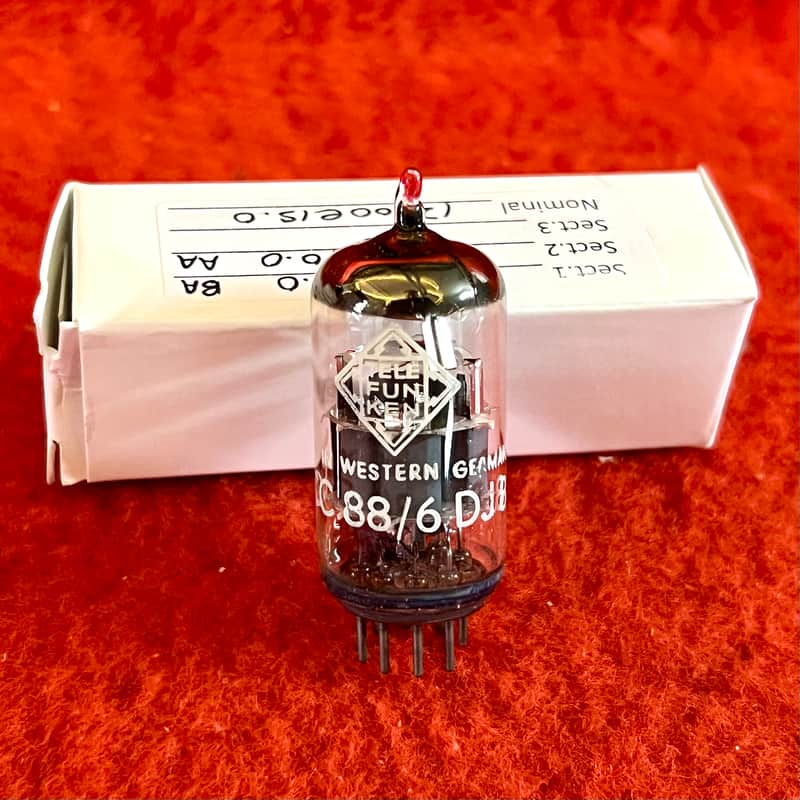 Telefunken ECC88 6DJ8 preamplifier tube c 1959 phono valve original vintage Germany image 1
