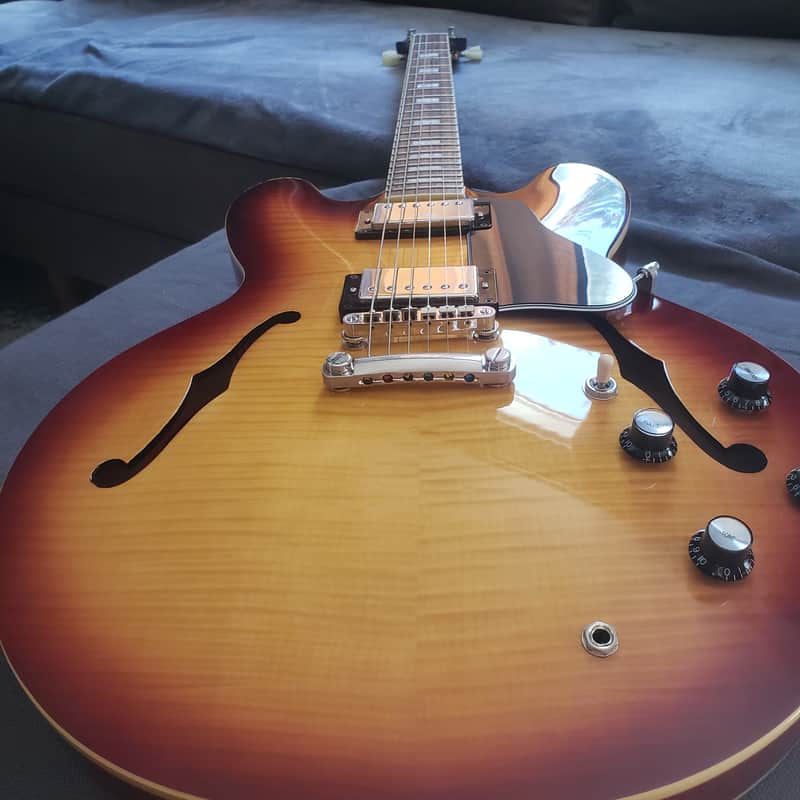 Epiphone ES-335 Figured 1G [Flame Maple /Iced Tea] | Serial No. 21021530504 image 1