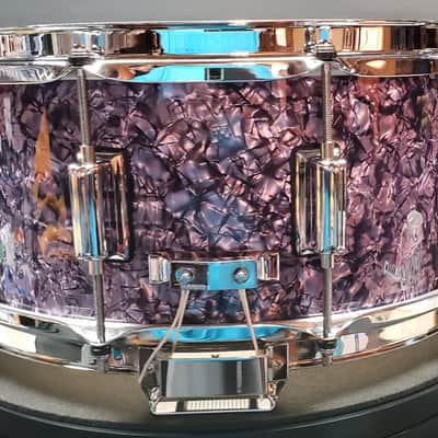 Rogers No.37PDP 6.5"X14" Dyna-Sonic Snare Drum S/N D3669 - Purple Diamond Pearl VIDEO !!! image 4