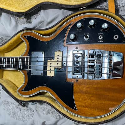 Ibanez 2615B Artist Series Double Cutaway 4-String Bass 1970s - Natural Mahogany image 2