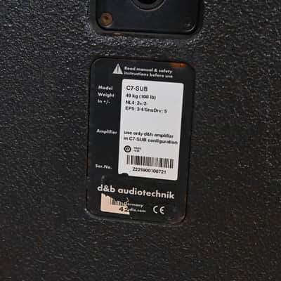 d&b audiotechnik C7-SUB Passive Subwoofer CG01VMS *ASK FOR SHIPPING* image 10