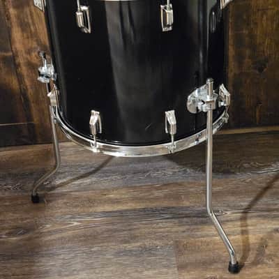 Vintage Rogers Big R 18x16 Floor Tom Black Cortex Memri-Loc USA Late 1970s Original image 5