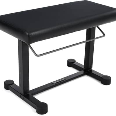 K&M 14080 Pneumatic Uplift Piano Bench - Black Imitation Leather image 1