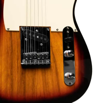 Stagg T Series Classic Electric Guitar Sunburst Finish - Paulownia Body - Maple Neck image 4