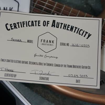 2025 Frank Brothers Guitar Company Sonar in Firemist Gold image 19