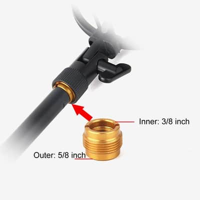 3 Pieces 5/8" Male to 3/8" Female Threaded Nut Screw Adapters Microphone Clip Holder Nut Adapters For Mic Micphone Stand image 2