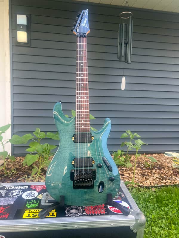 Ibanez S7420FM 7 String Trans Blue 2000 With MR500C Case image 1