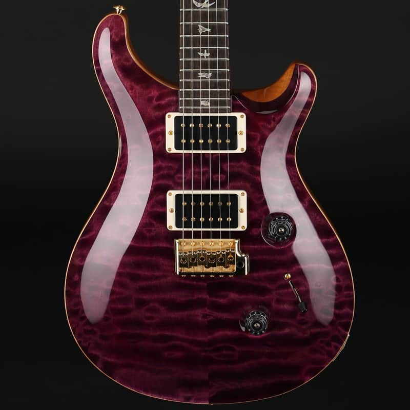 PRS Headstock Signature Custom 24 10 Quilt Top, 59/09s, Pattern Thin in Armando's Amethyst #193620 with Case - Pre-Owned image 1
