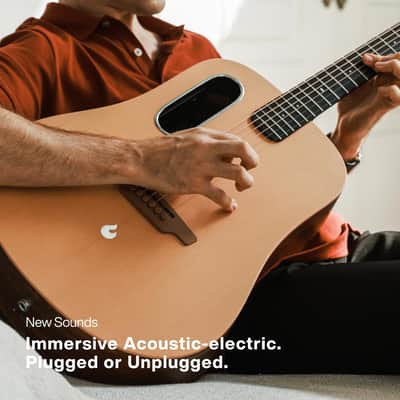 Refurbished LAVA ME 4 Solid Spruce Top Series,HILAVA 2.0 Smart Acoustics Electric Guitars,right handed,with 3.5 inch TouchScreen,FreeBoost 2.0, AirFlow Bag, Woodgrain Brown/Burlywood,41 inch image 5