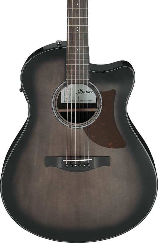 Ibanez AAM70CE Advanced Grand Auditorium Acoustic-Electric Guitar, Solid Spruce Top, Transparent Charcoal Burst image 1