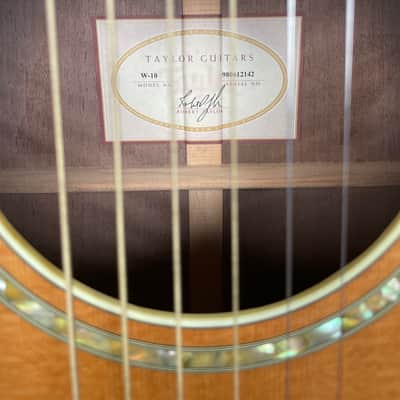 1998 Taylor W10 Solid Walnut Dreadnought Acoustic Guitar w/ OHSC, Original Accessories image 6